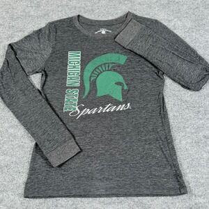Colosseum Athletics Medium Michigan State Spartans LS T Shirt Heather Spiritwear